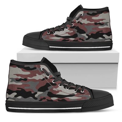 Red Camouflage High Top Shoes