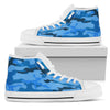 Blue Camouflage High Top Shoes