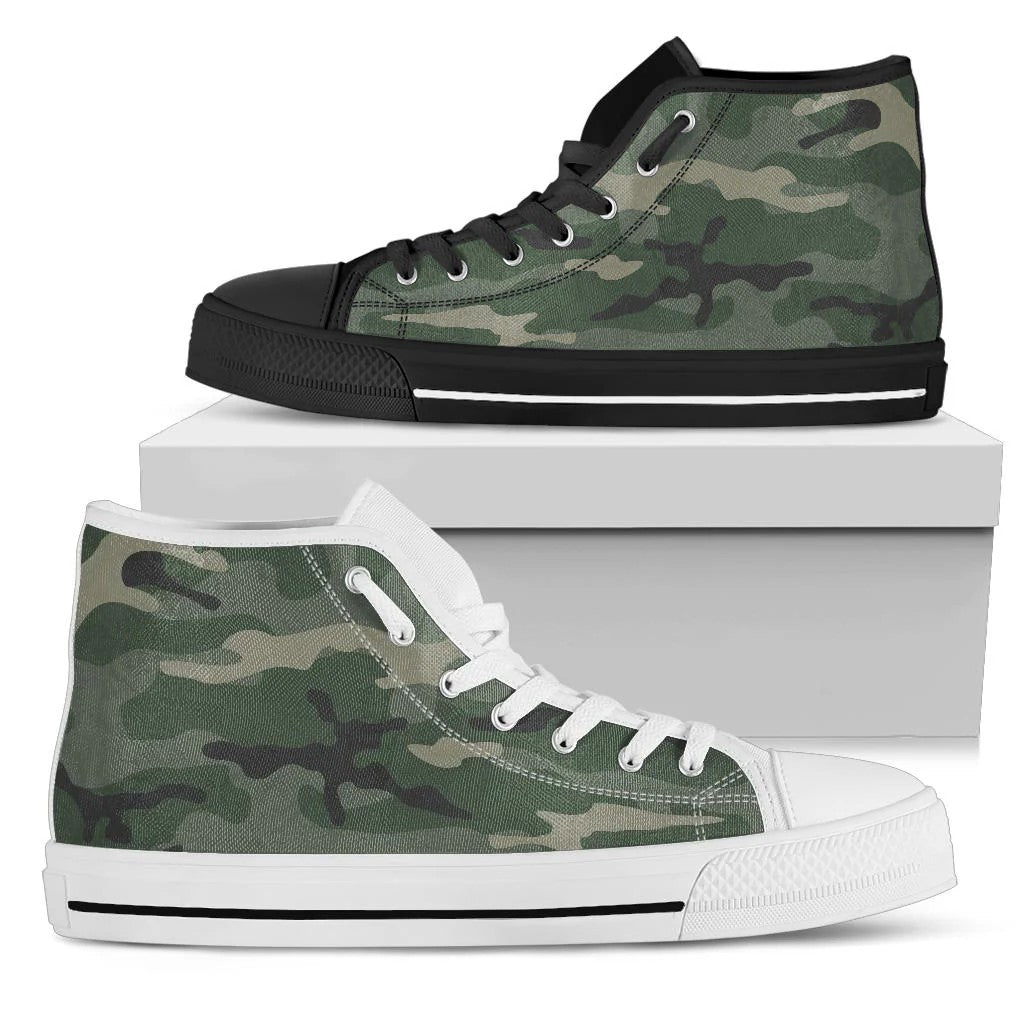 Woodland Camouflage High Top Shoes