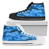 Blue Camouflage High Top Shoes