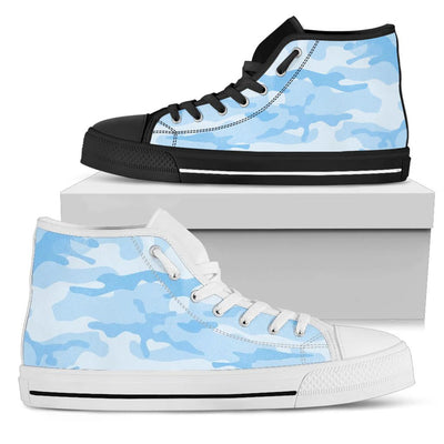 Light Blue Camouflage High Top Shoes
