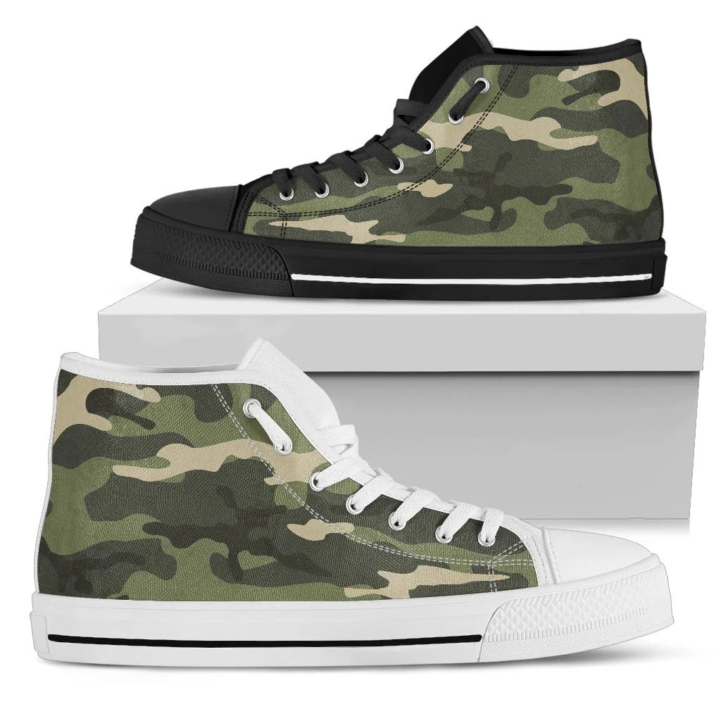 Woodland Camouflage High Top Shoes