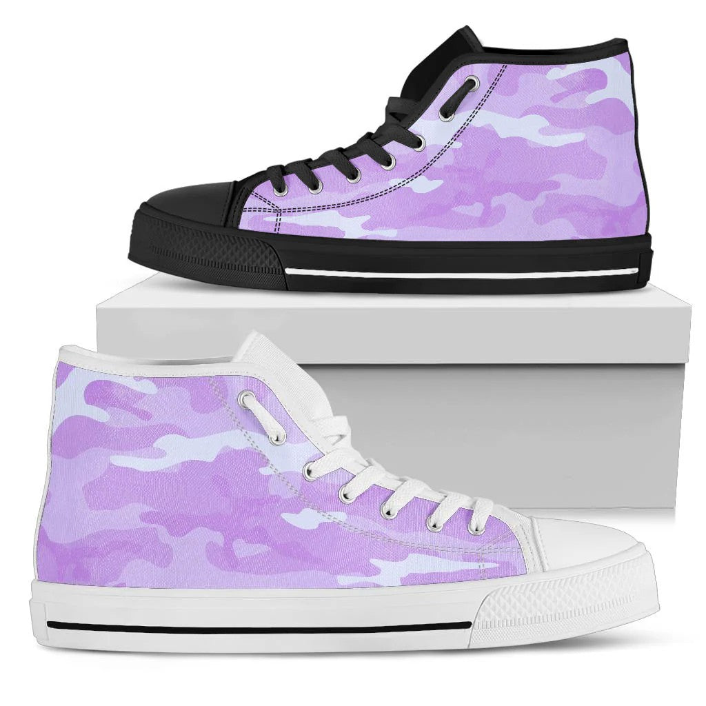 Light Purple Camouflage High Top Shoes