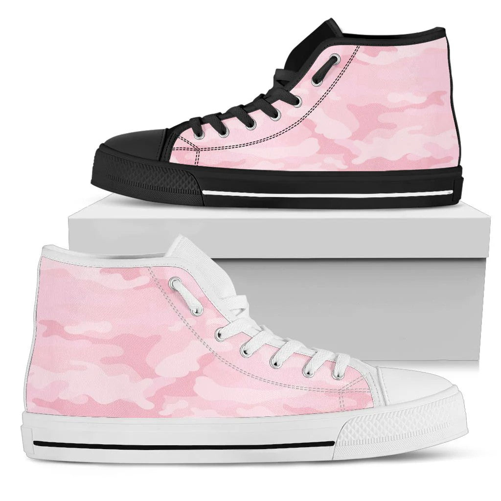 Light Pink Camouflage High Top Shoes
