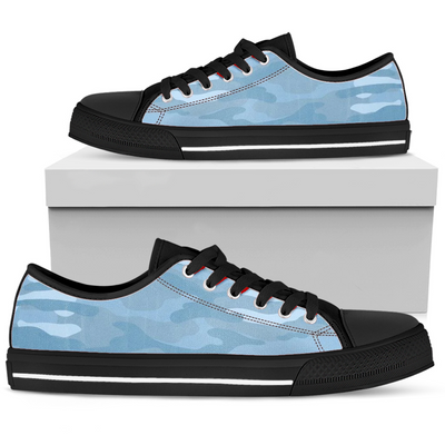 Light Blue Camouflage Low Top Shoes