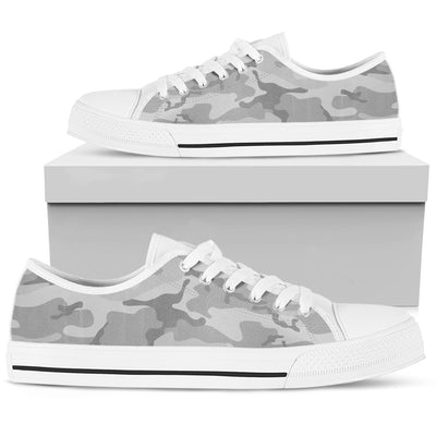 Light Gray Camouflage Low Top Shoes