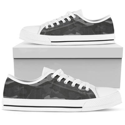 Dark Gray Camouflage Low Top Shoes