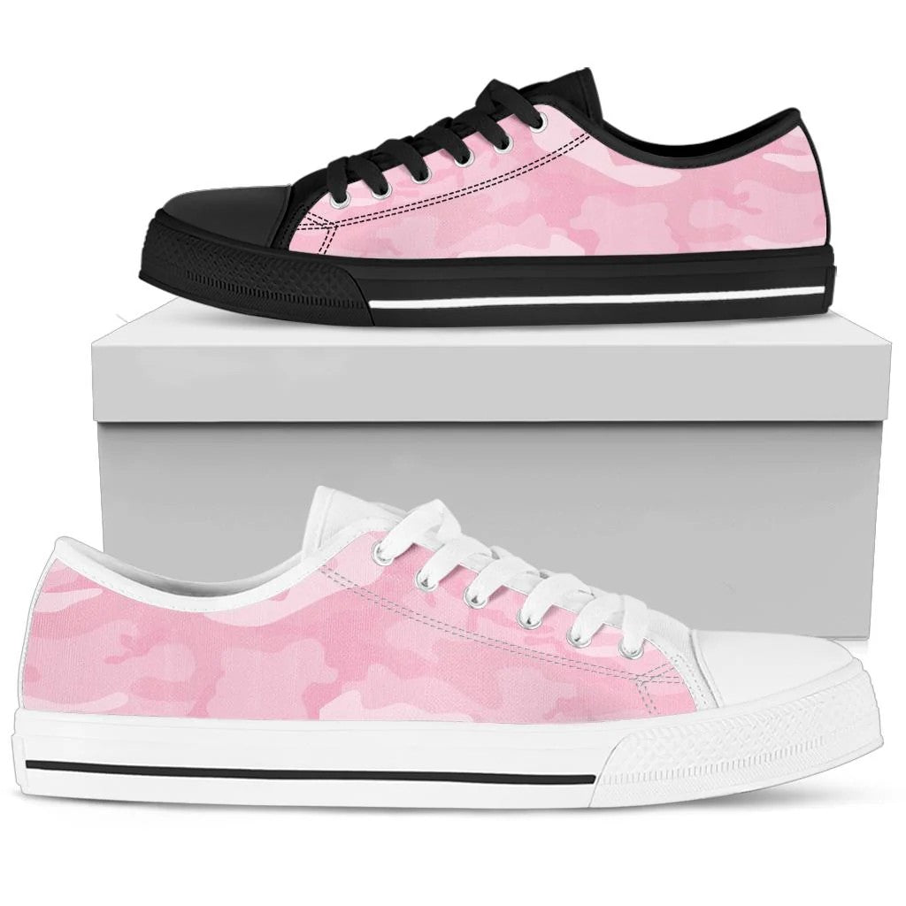 Light Pink Camouflage Low Top Shoes