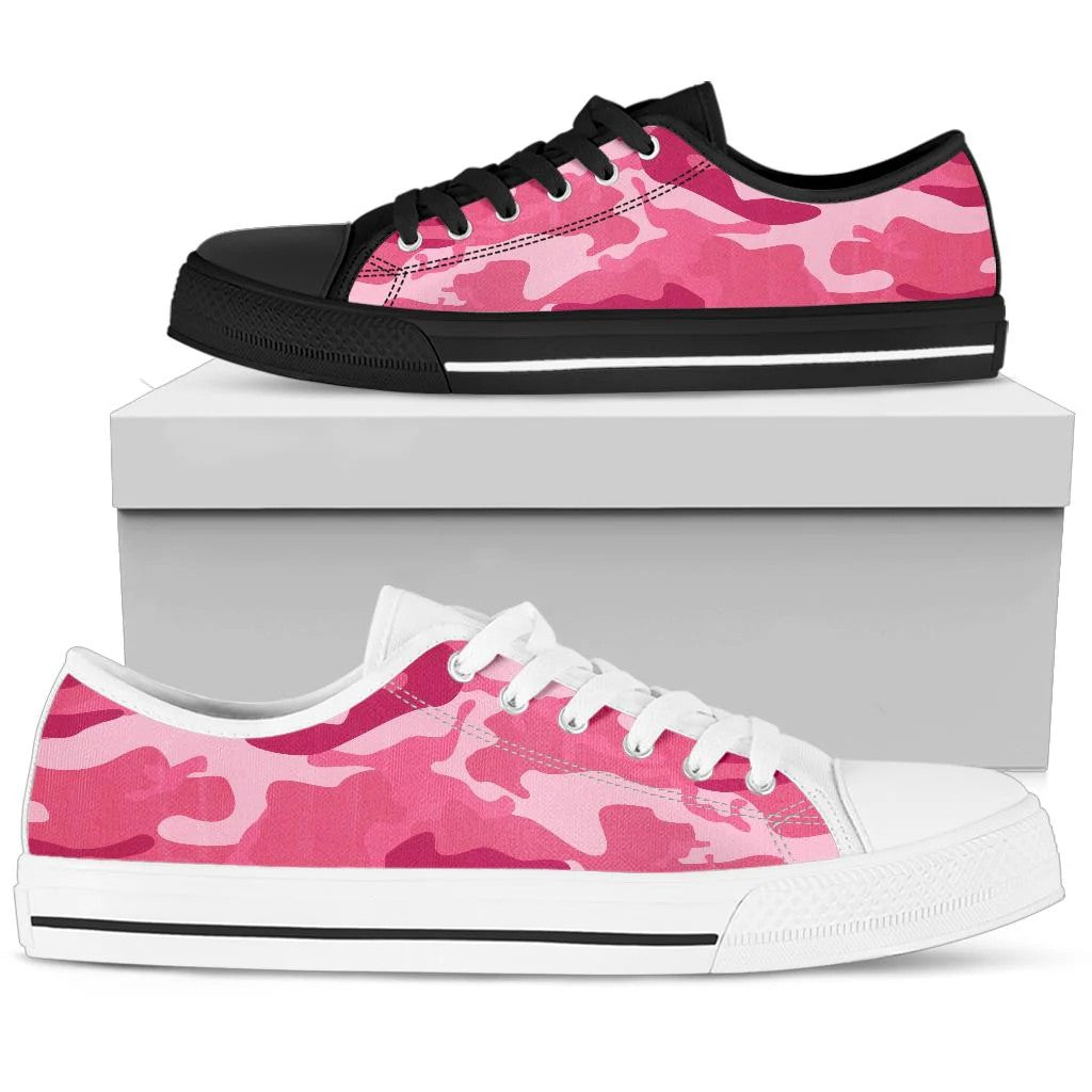 Pink Camouflage Low Top Shoes