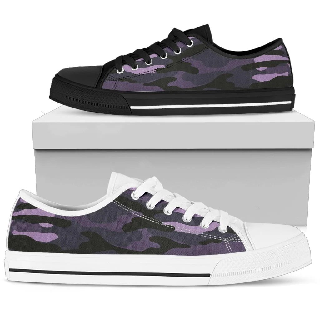 Navy Camouflage Low Top Shoes