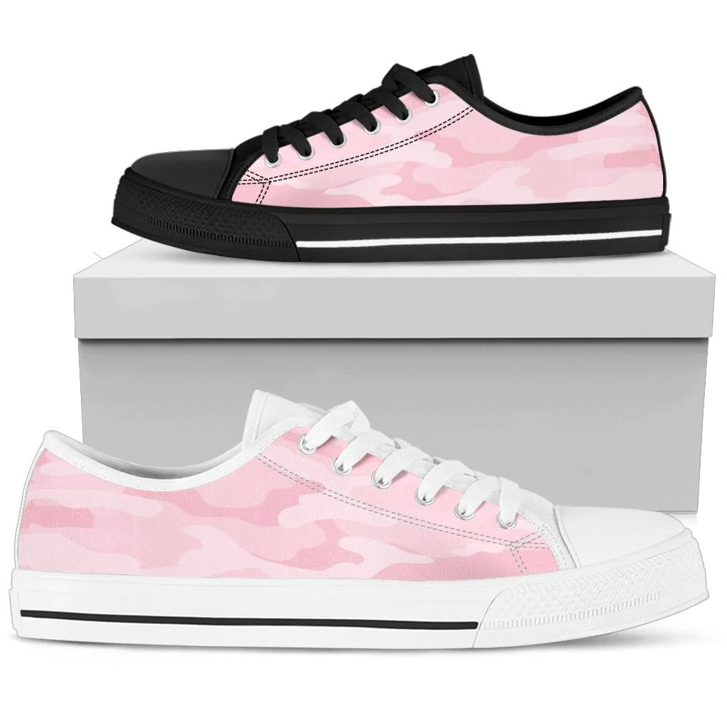 Light Pink Camouflage Low Top Shoes