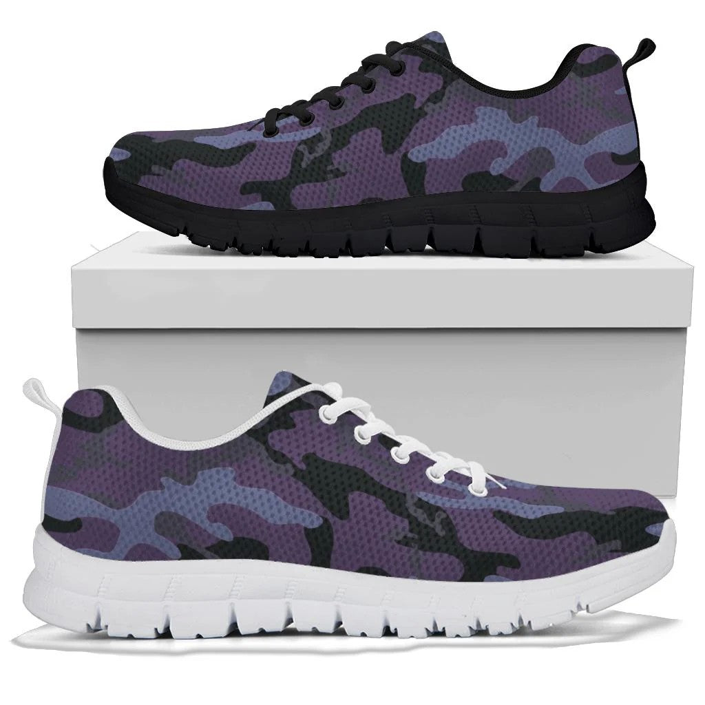 Dark Purple Camouflage Sneakers