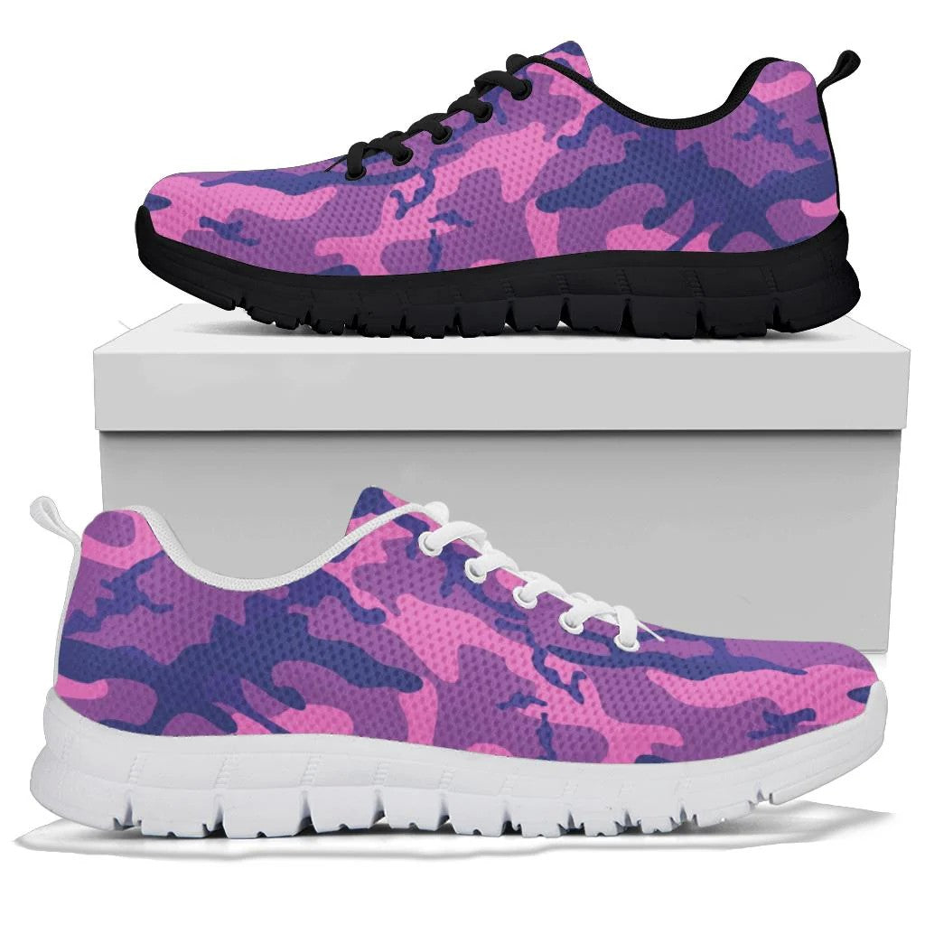 Purple Camouflage Sneakers