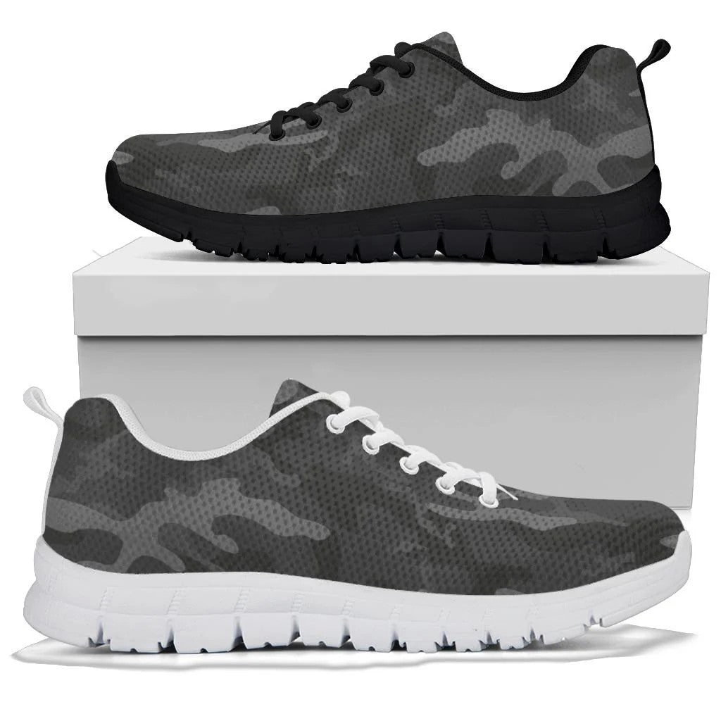 Dark Gray Camouflage Sneakers