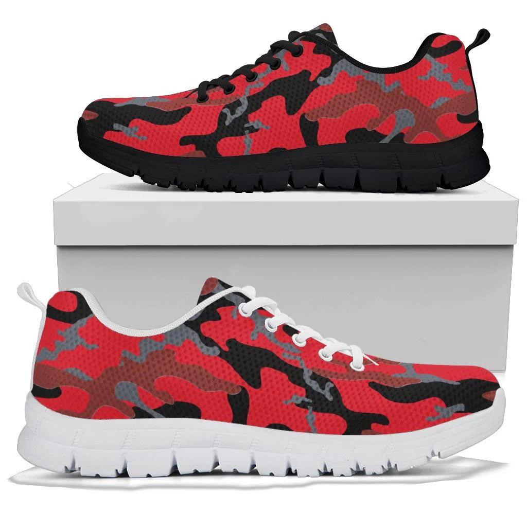 Red Camouflage Sneakers