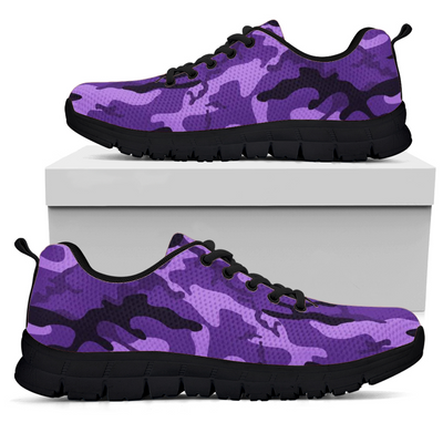 fluorescent Purple Camouflage Sneakers