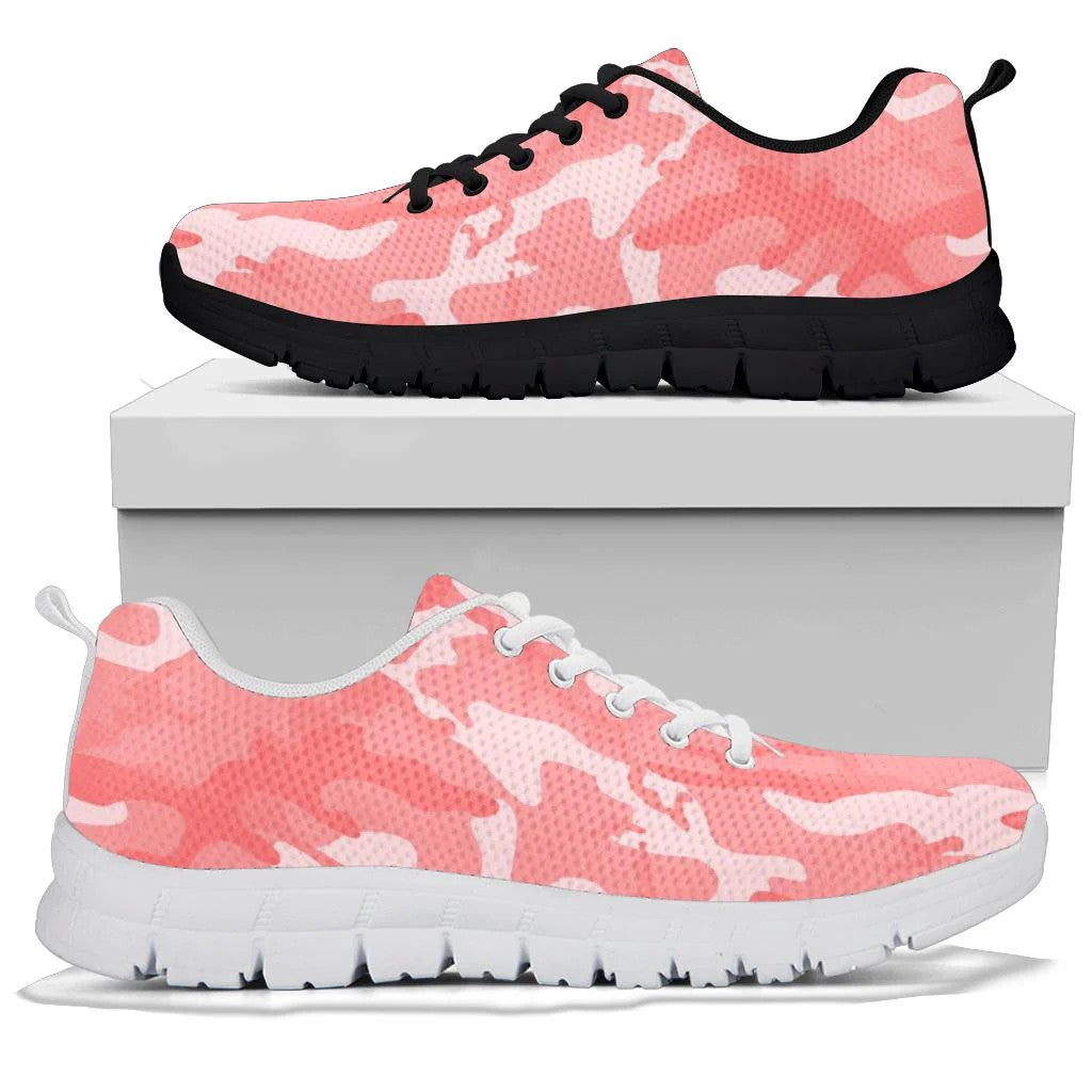 Light Red Pink Camouflage Sneakers