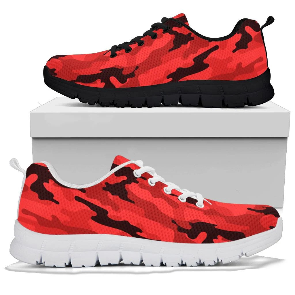 Red Camouflage Sneakers