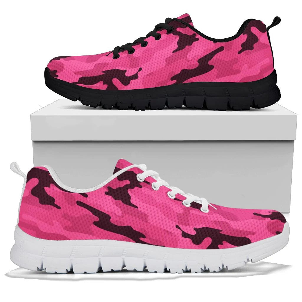 fluorescent Pink Camouflage Sneakers