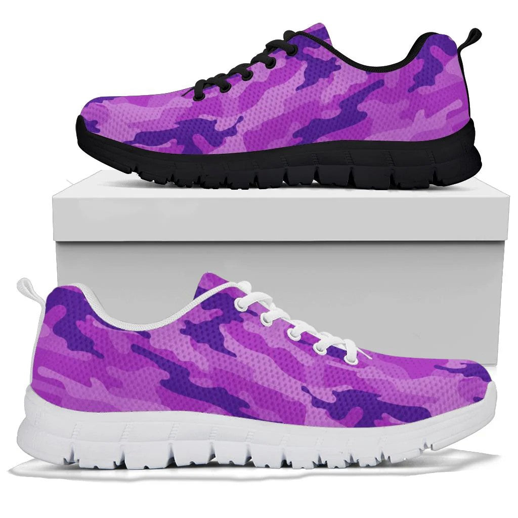 Purple Camouflage Sneakers