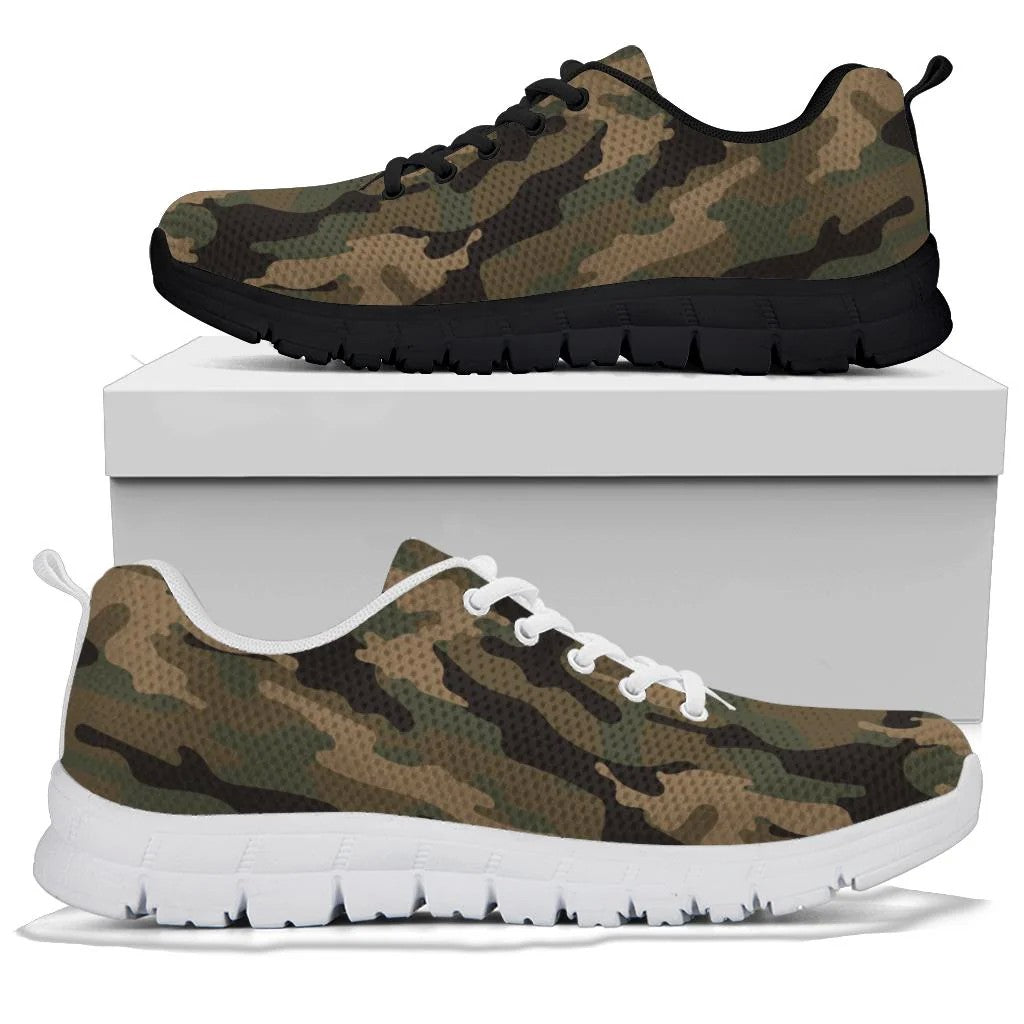 Dark Woodland Camouflage Sneakers