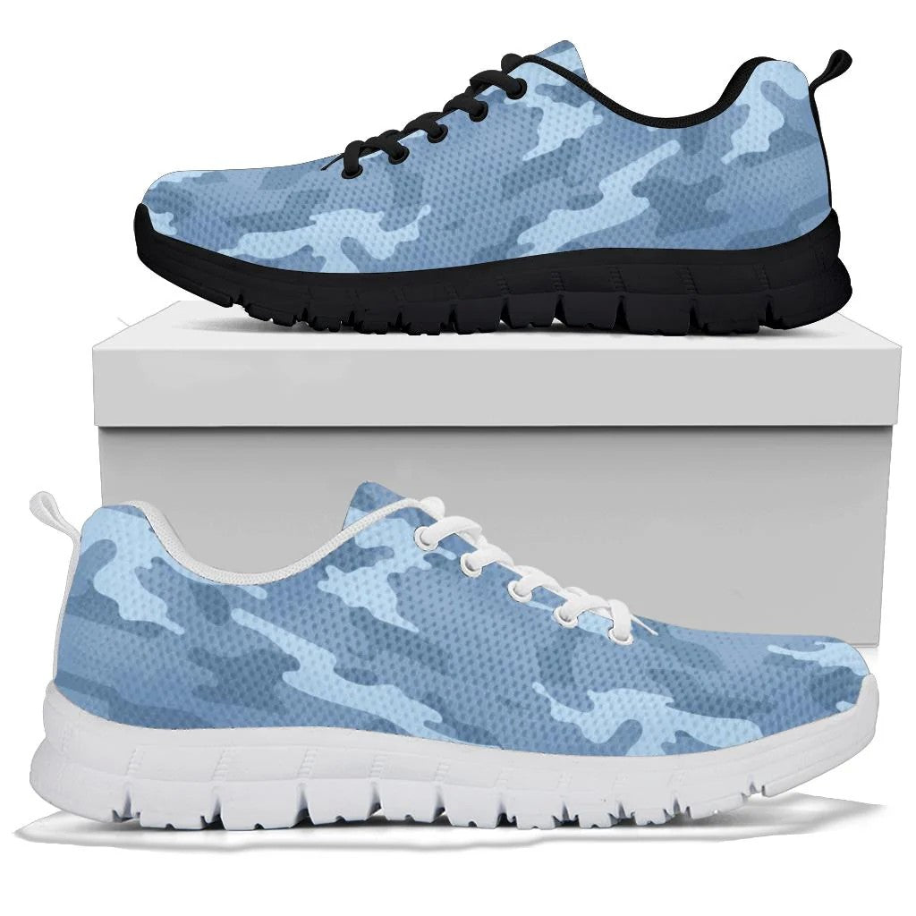 Light Blue Camouflage Sneakers