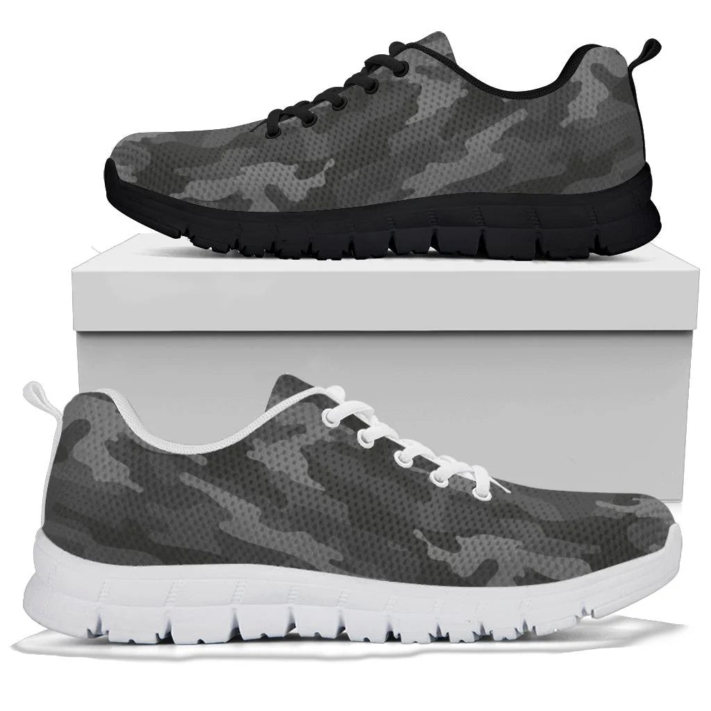 Dark Gray Camouflage Sneakers