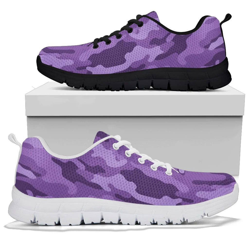 Purple Camouflage Sneakers