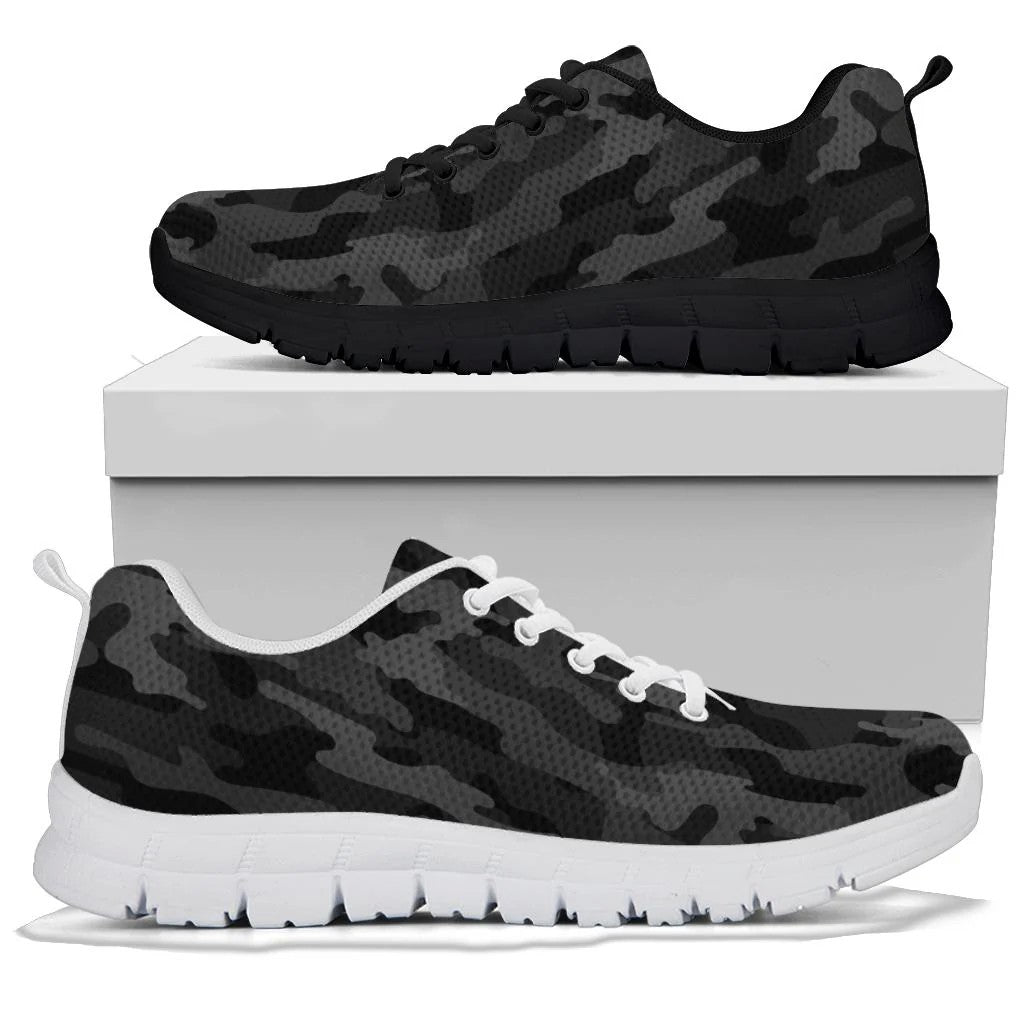 Dark Gray Camouflage Sneakers
