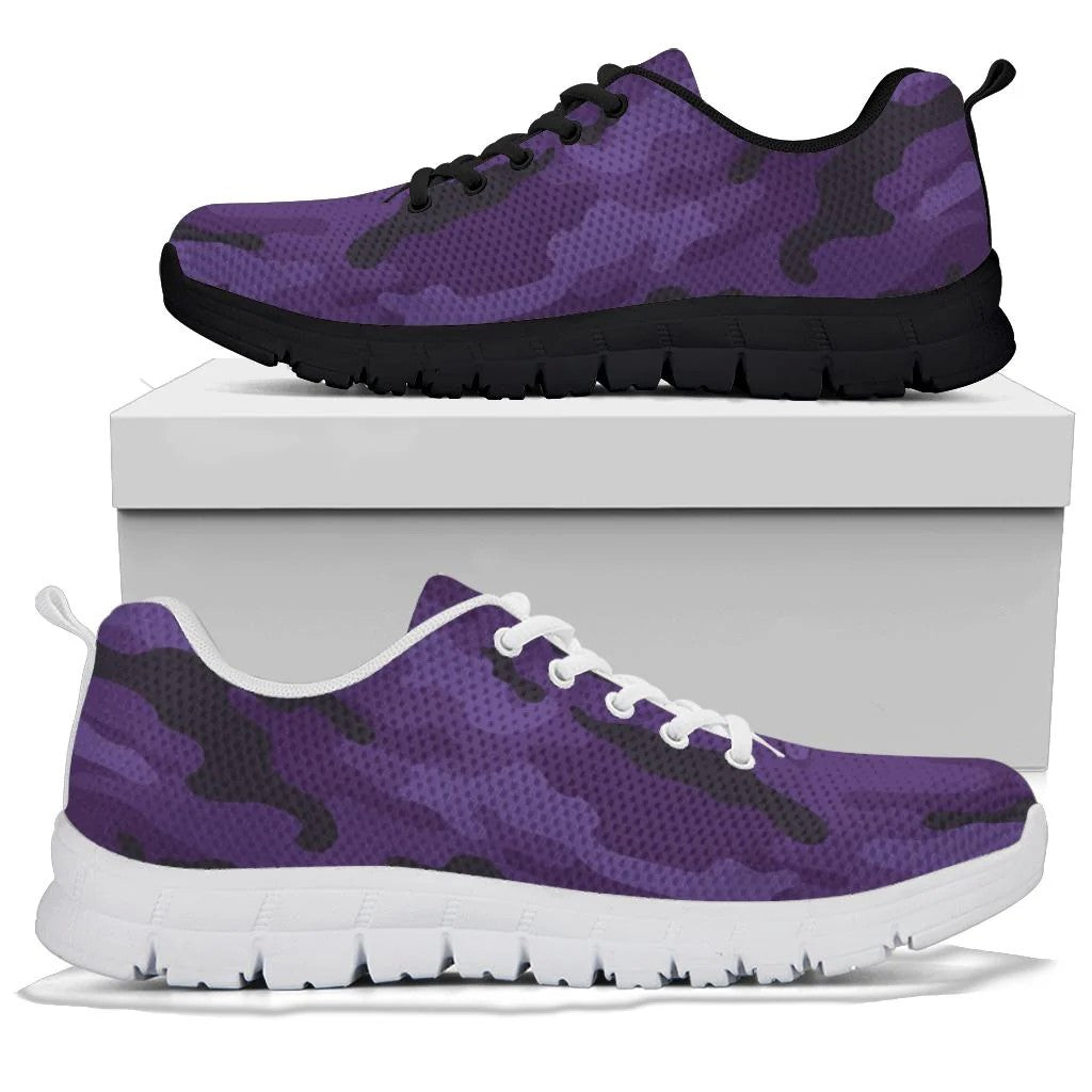 Dark Purple Camouflage Sneakers