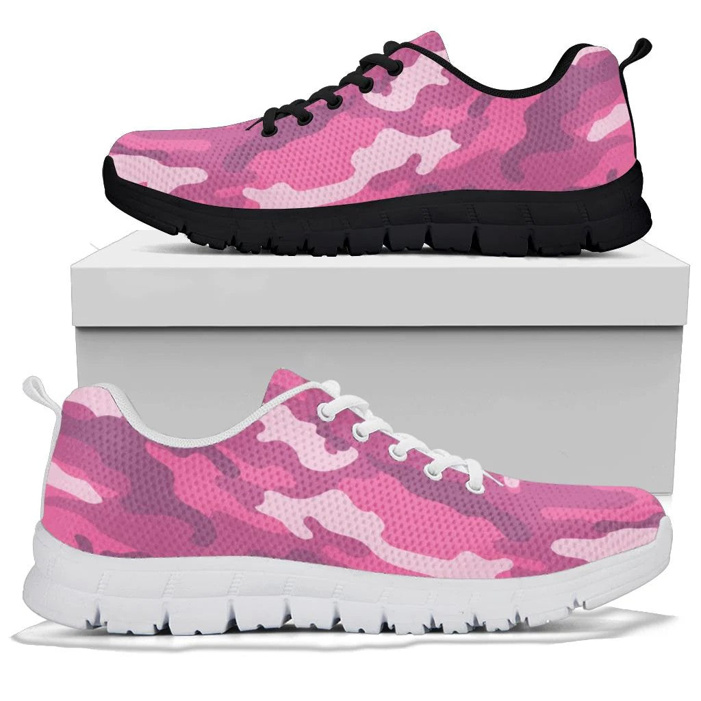 fluorescent Pink Camouflage Sneakers