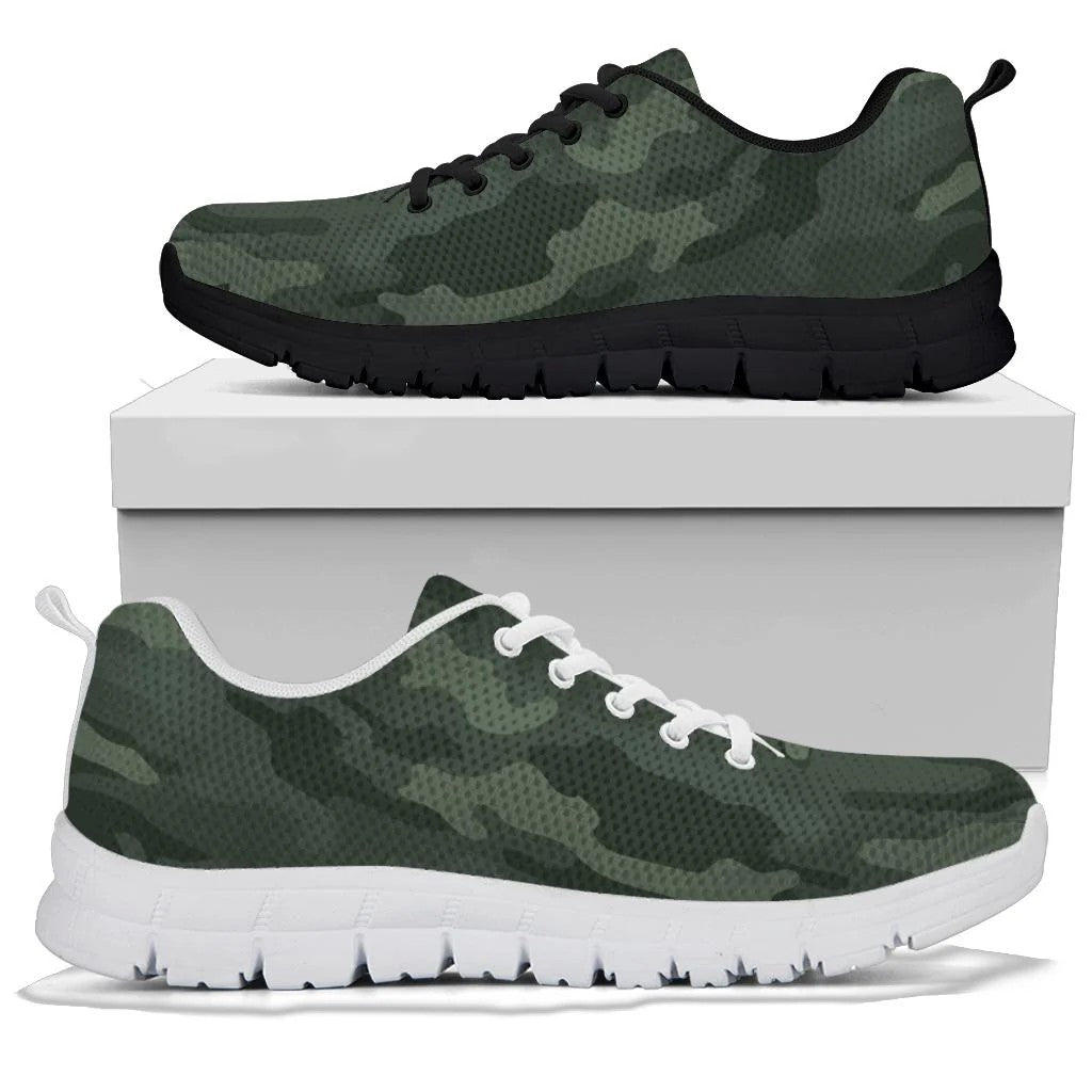Dark Woodland Camouflage Sneakers