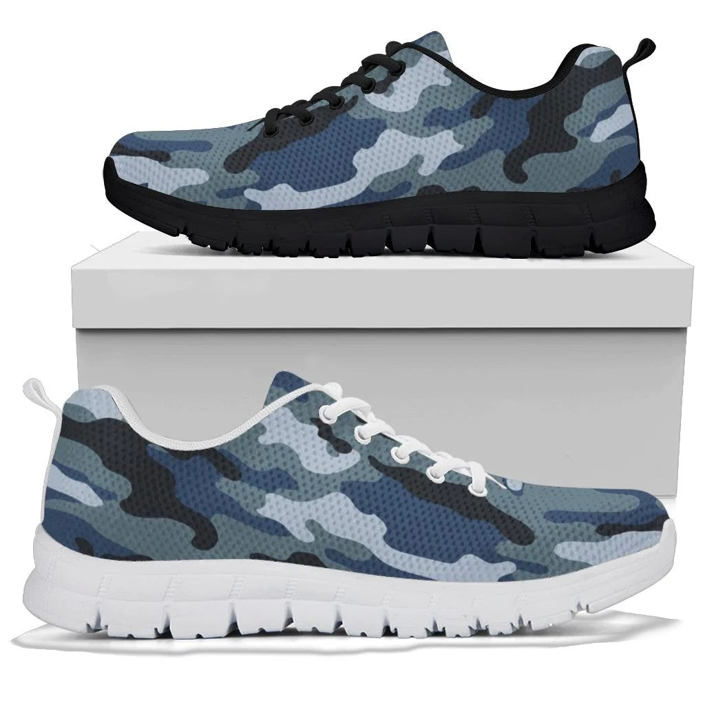 Blue Navy Camouflage Sneakers