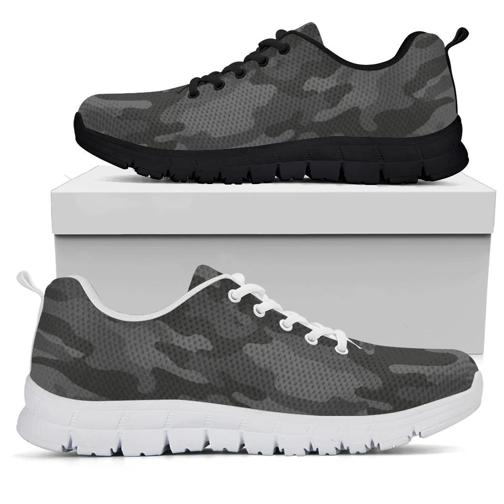Dark Gray Camouflage Sneakers