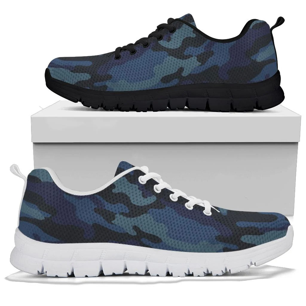 Dark Navy Camouflage Sneakers