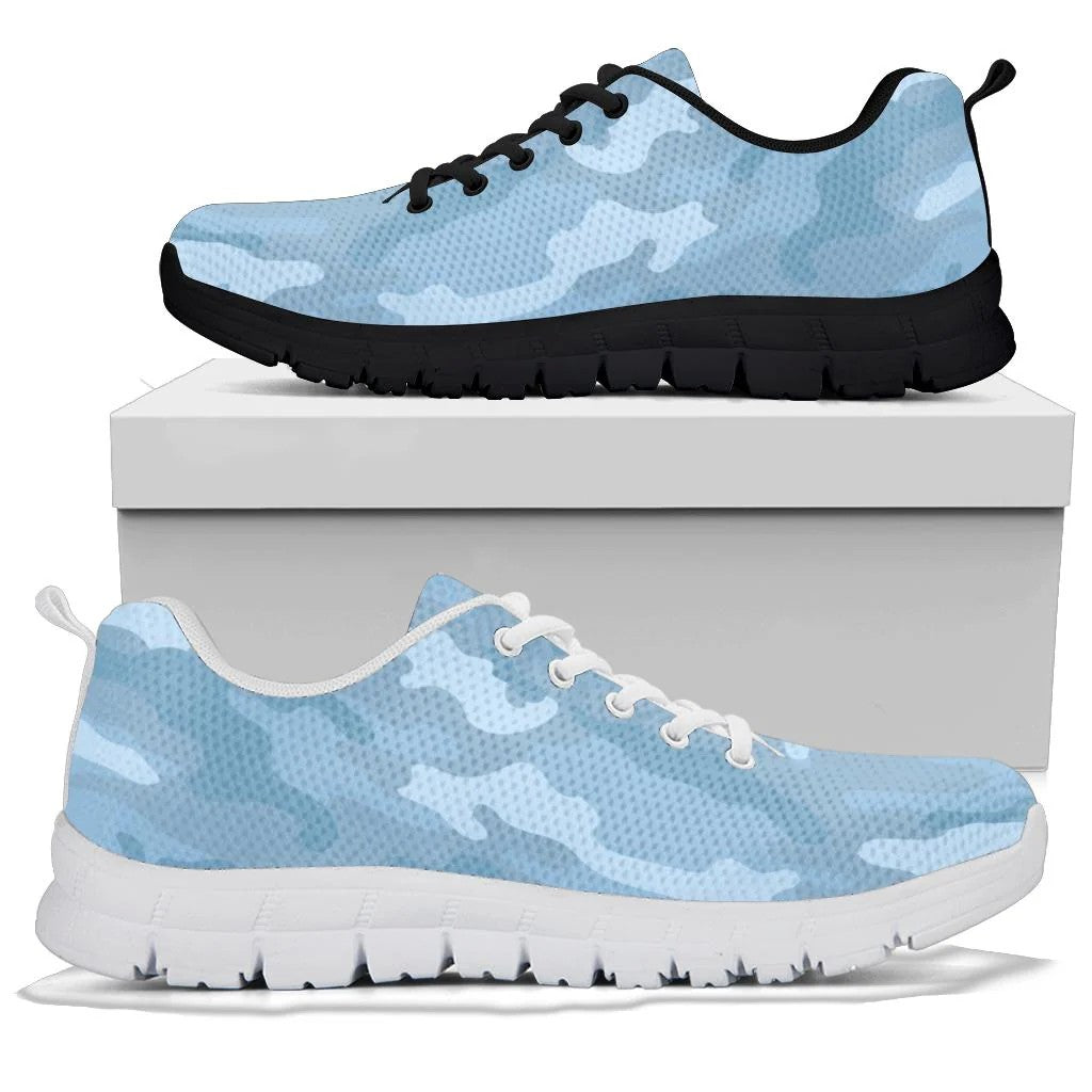 Light Blue Camouflage Sneakers